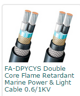 FA-DPYCYS Double Core Flame Retardant Marine Power & Light Cable 0.61KV