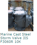 Marine Cast Steel Storm Valve JIS F3060R 10K